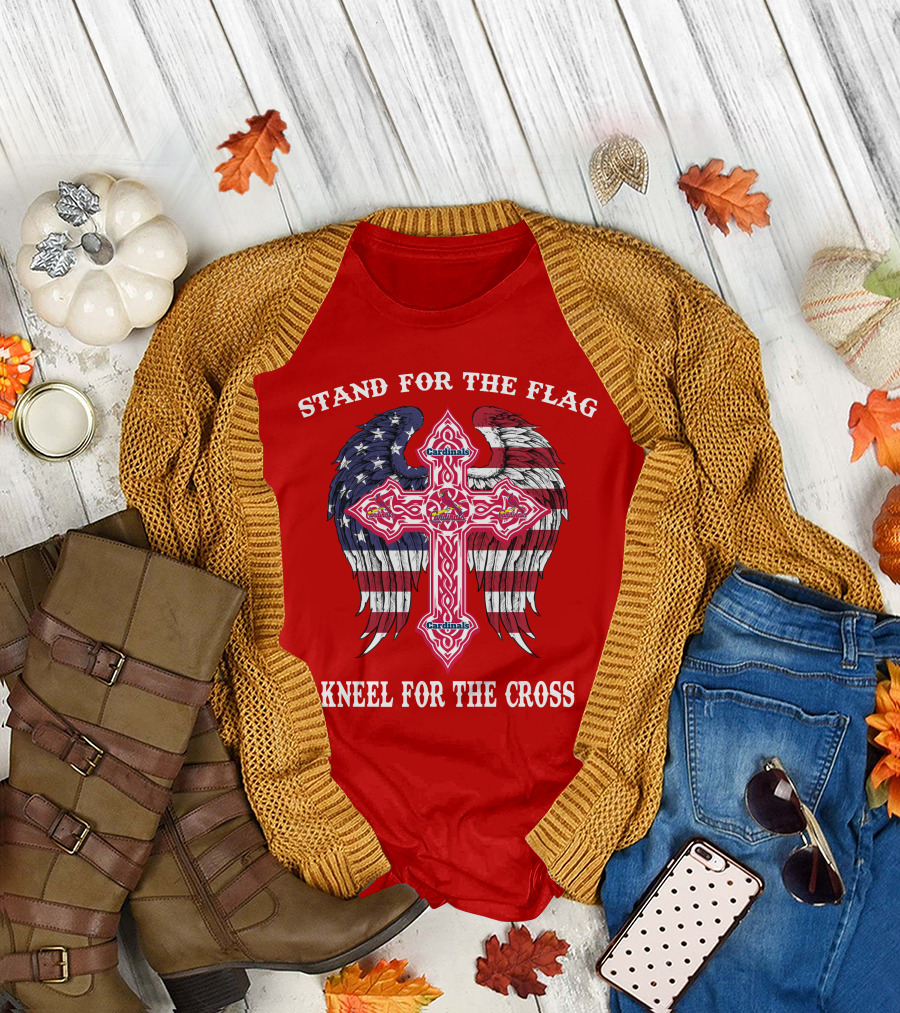Stand For The Flag Kneel For The Cross St. Louis Cardinals T-Shirt