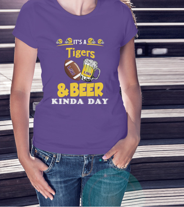 LSU Tigers Football And Beer Celebration Day T-Shirt