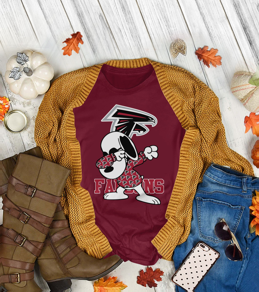 Atlanta Falcons Snoopy Dabbing T-Shirt