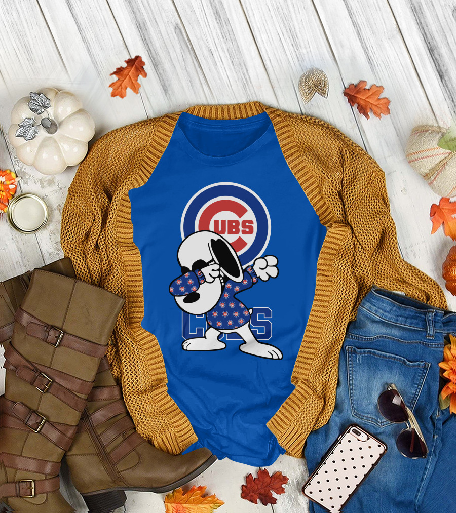 Chicago Cubs Snoopy Dabbing T-Shirt