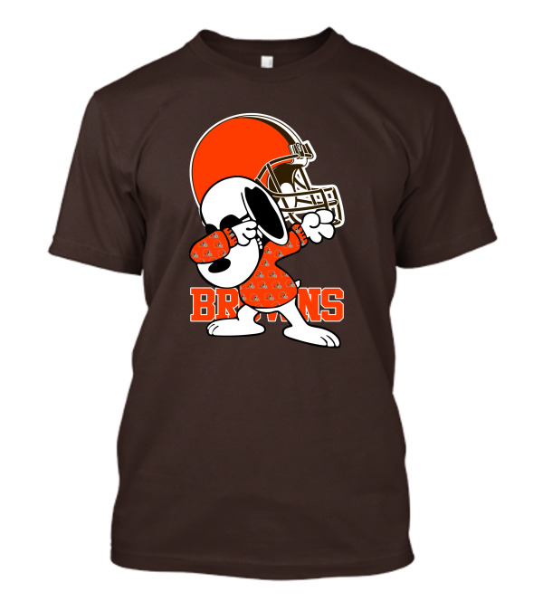 Cleveland Browns Snoopy Dabbing Football Helmet T-Shirt