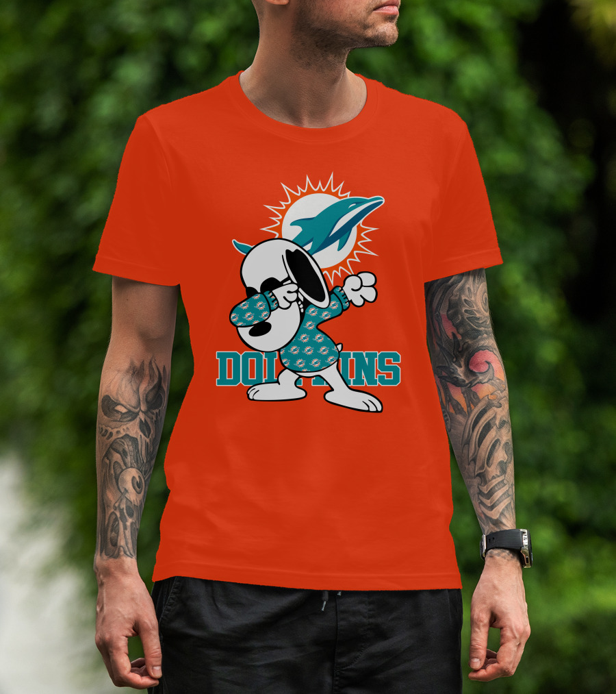 Miami Dolphins Snoopy Dabbing T-Shirt