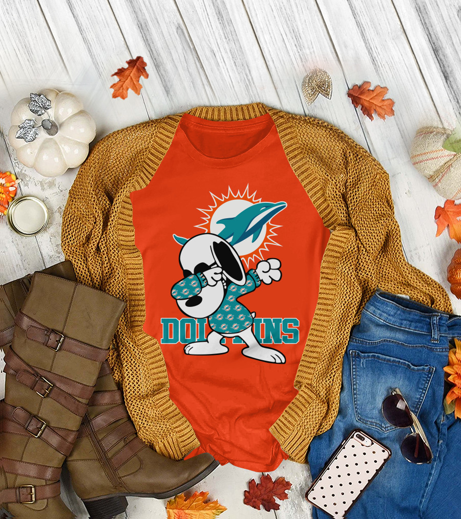 Miami Dolphins Snoopy Dabbing T-Shirt