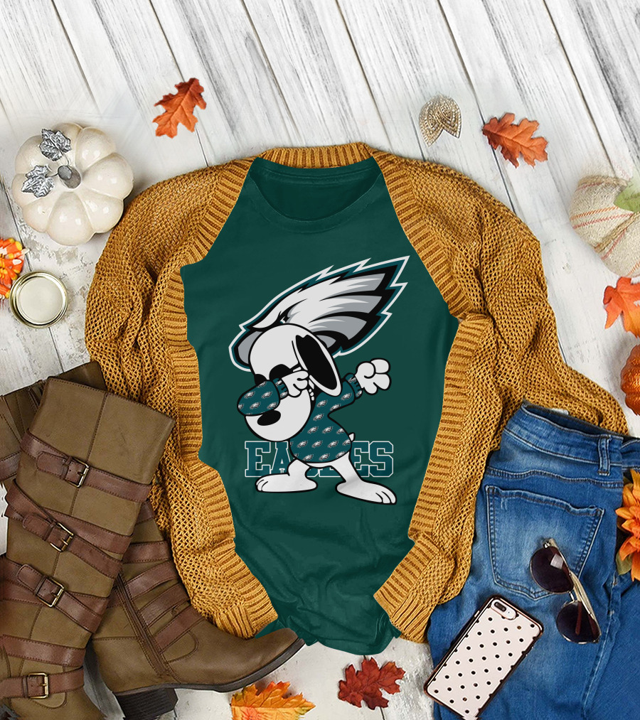 Philadelphia Eagles Snoopy Dabbing Mascot T-Shirt
