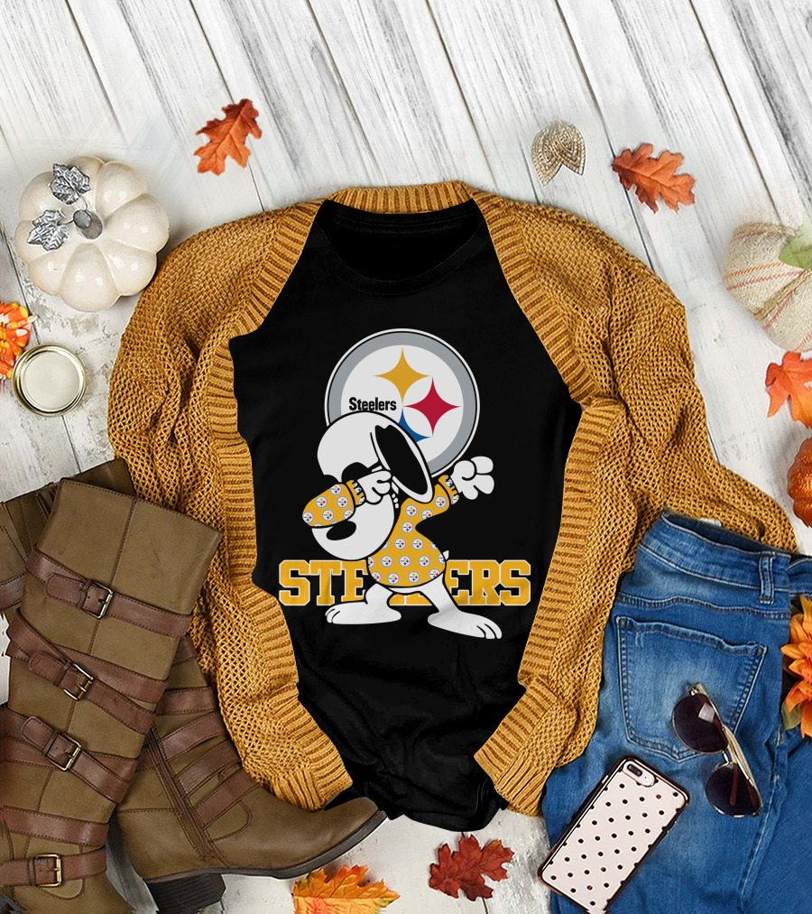 Pittsburgh Steelers Snoopy Dabbing Fan T-Shirt