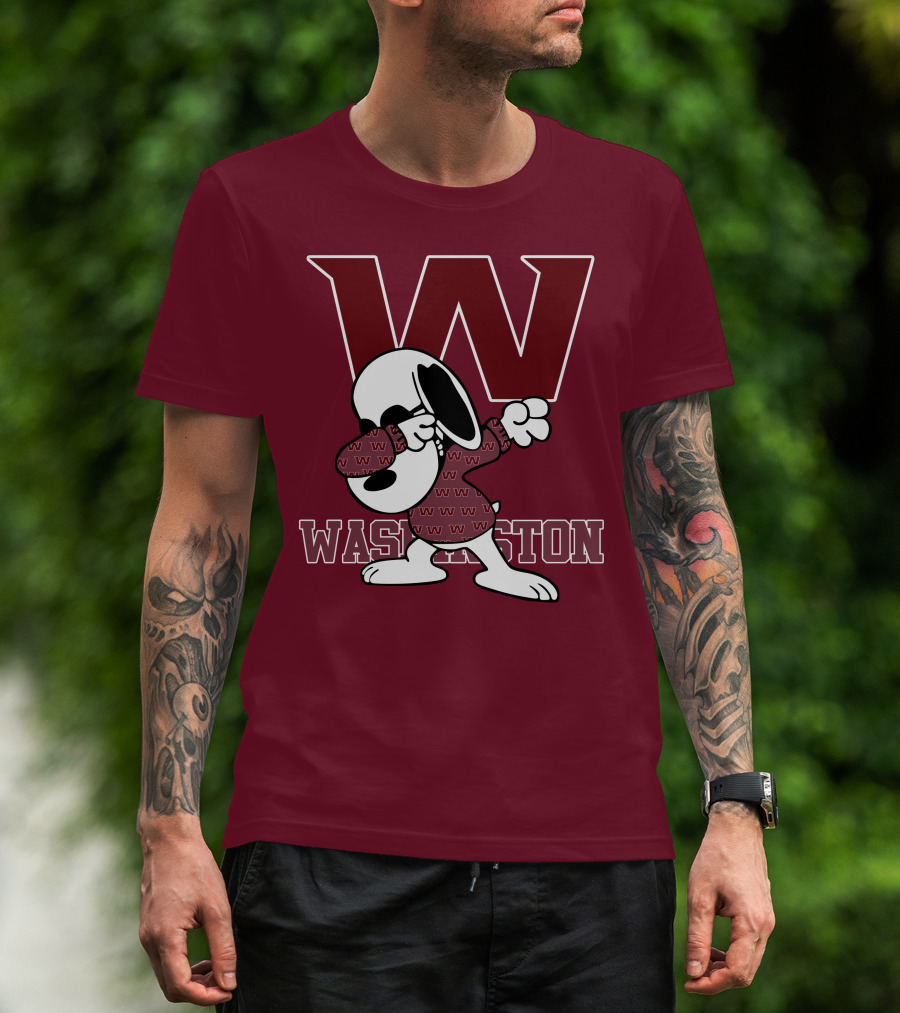 Washington Snoopy Dabbing With W T-Shirt