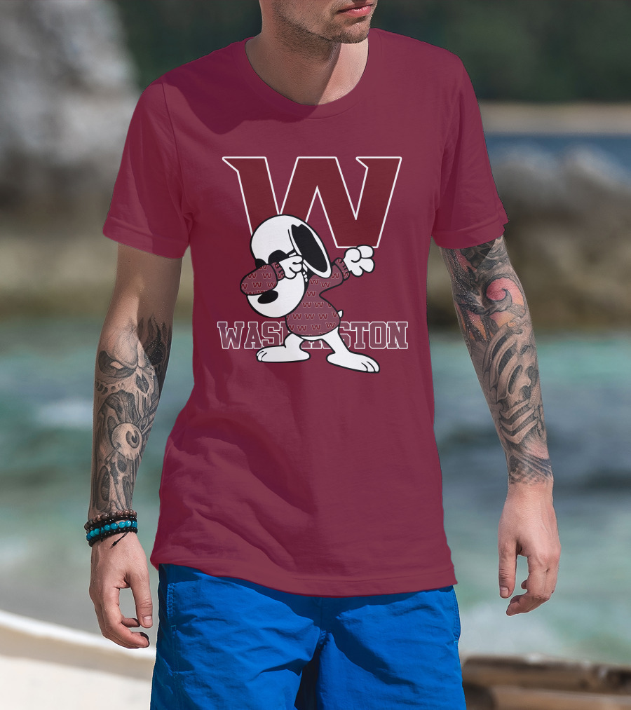 Washington Snoopy Dabbing With W T-Shirt