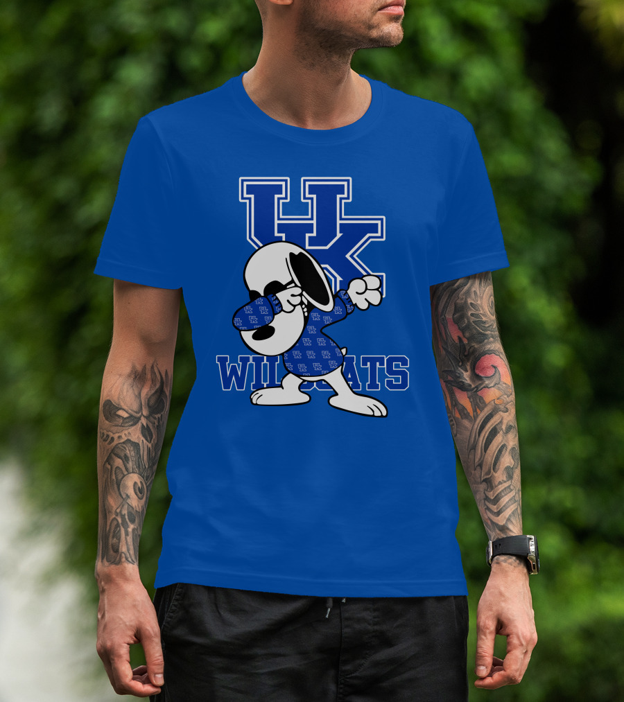 Kentucky Wildcats UK Snoopy Dabbing Basketball T-Shirt