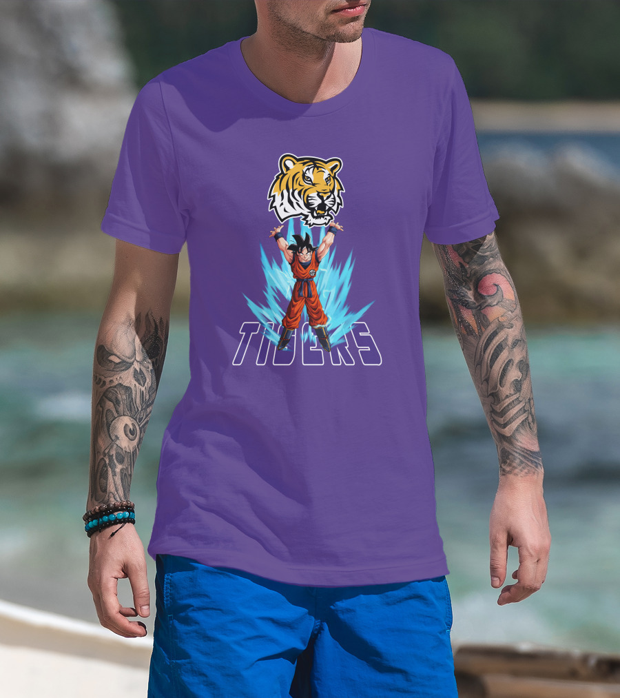 Lsu Tigers Super Saiyan Goku Power Up T-Shirt