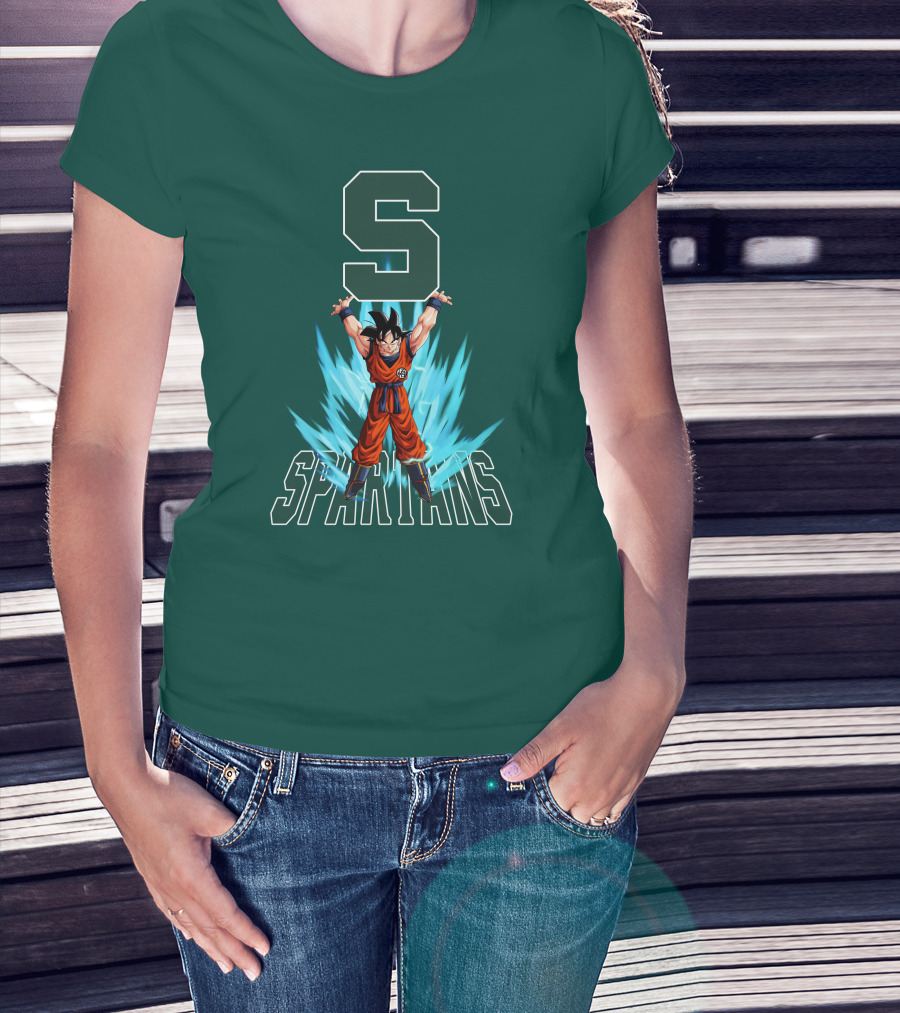 Michigan State Spartans Super Saiyan Goku Energy Burst T-Shirt