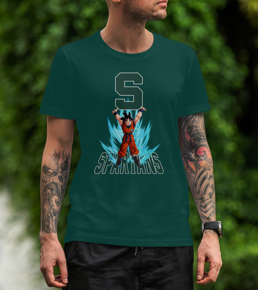 Michigan State Spartans Super Saiyan Goku Energy Burst T-Shirt