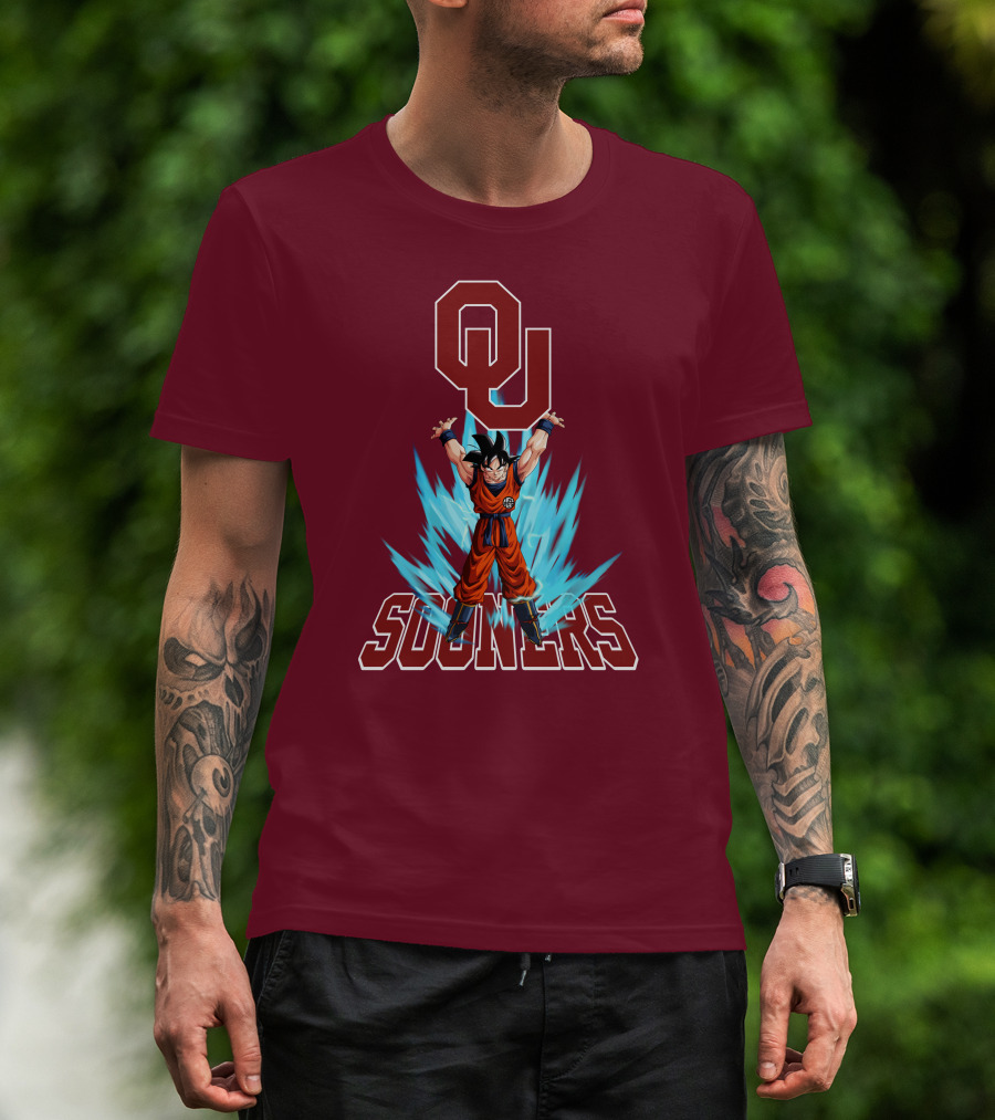Oklahoma Sooners Ou Songoku Super Saiyan Energy Burst T-Shirt