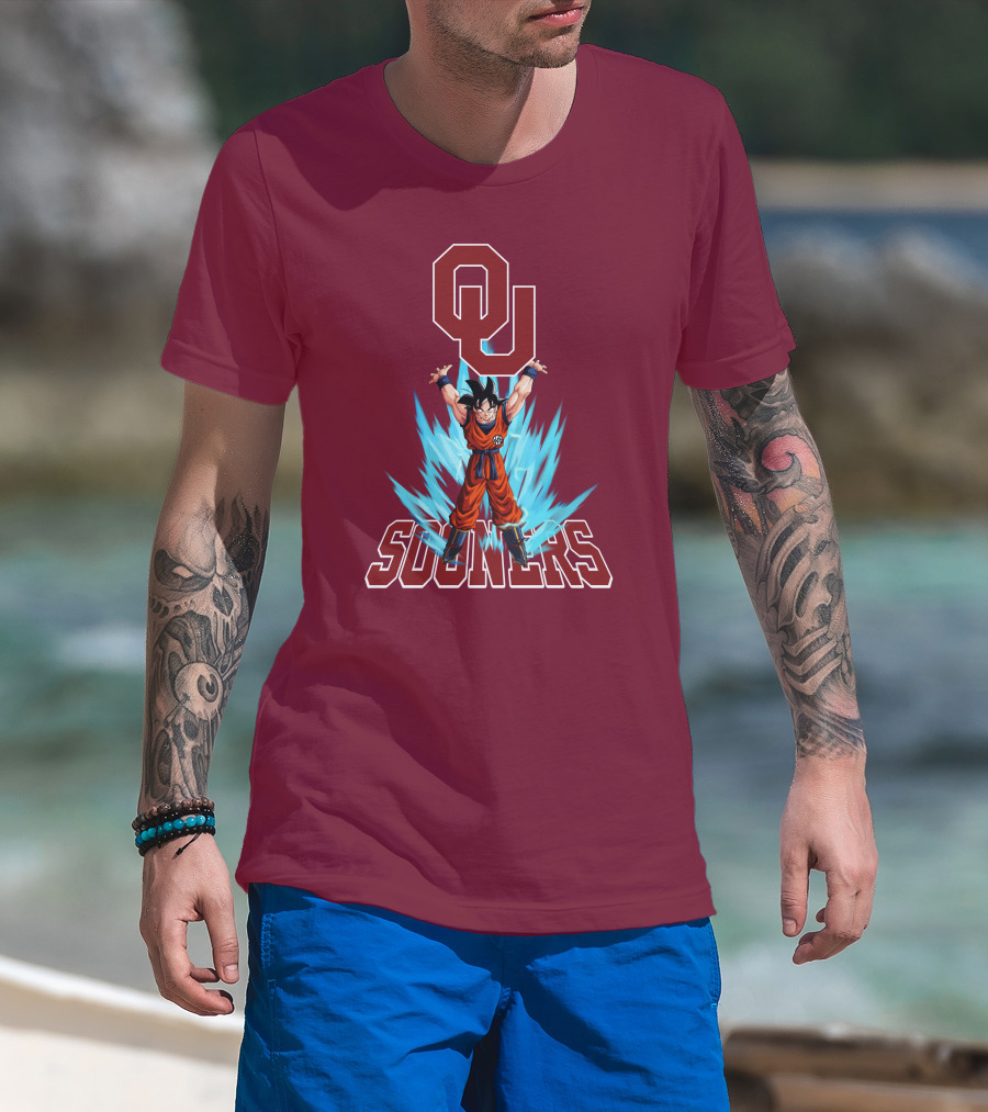 Oklahoma Sooners Ou Songoku Super Saiyan Energy Burst T-Shirt