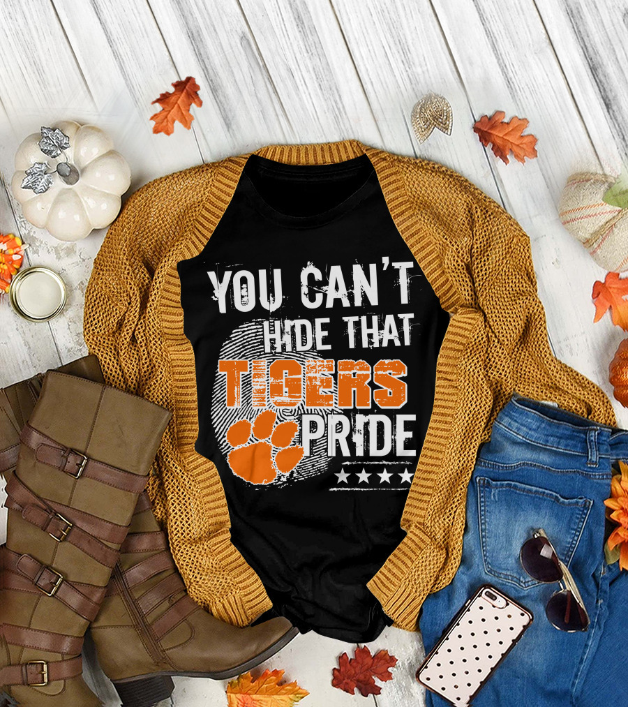 You Can't Hide That Tigers Pride Fingerprint Paw Stars T-Shirt