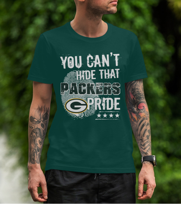 You Can't Hide That Packers Pride Green Bay G Logo Stars T-Shirt