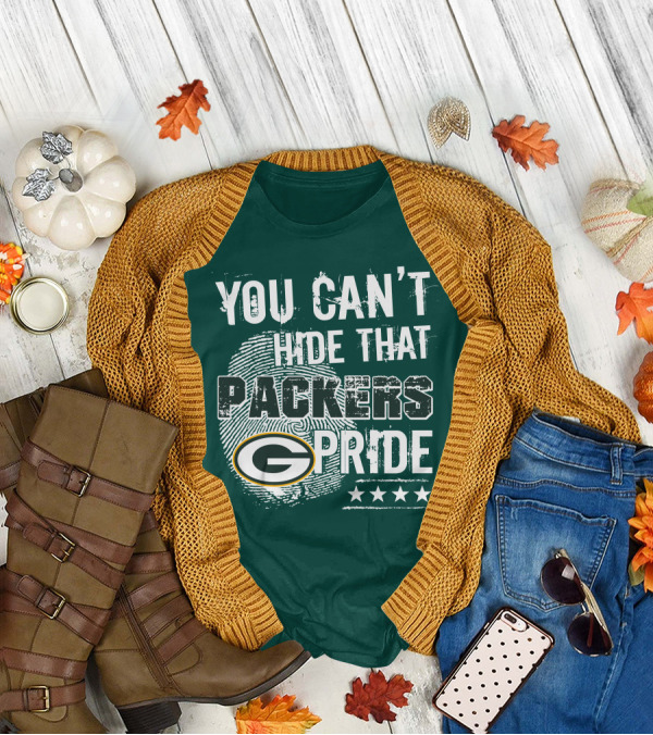 You Can't Hide That Packers Pride Green Bay G Logo Stars T-Shirt