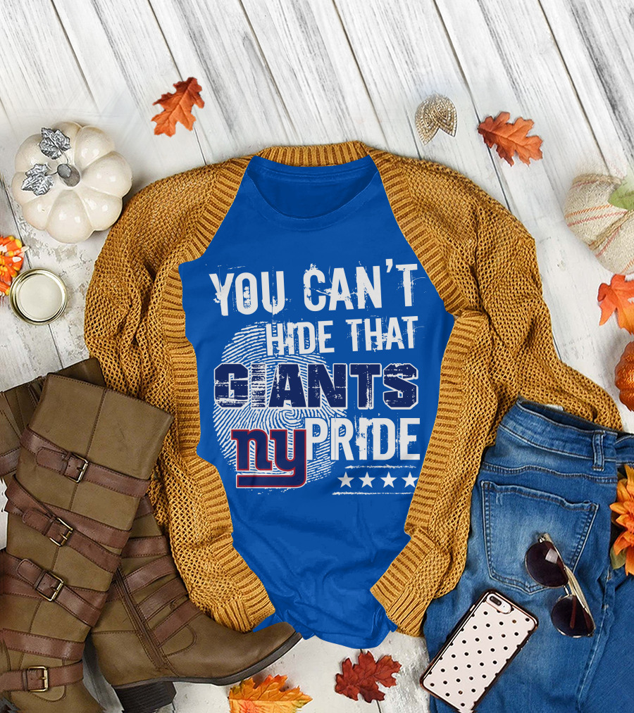 You Can't Hide That New York Giants Pride Ny Logo Stars T-Shirt