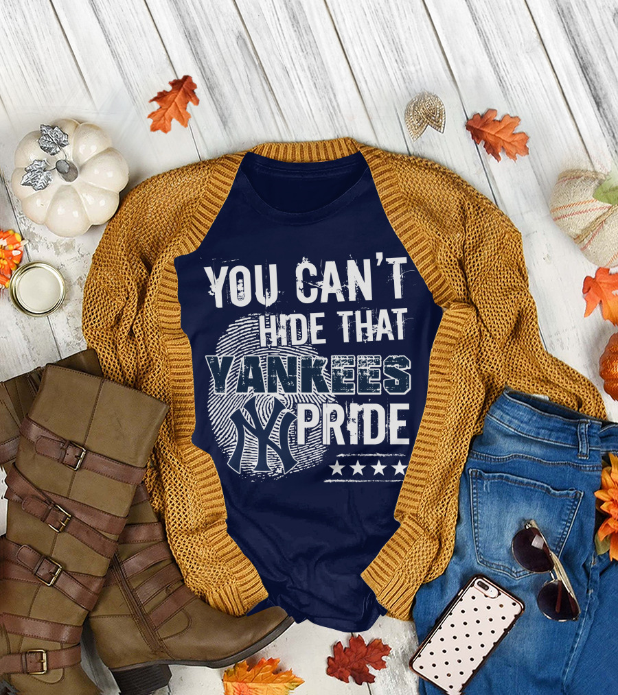 You Can't Hide That Yankees Pride New York Yankees Logo With Stars T-Shirt