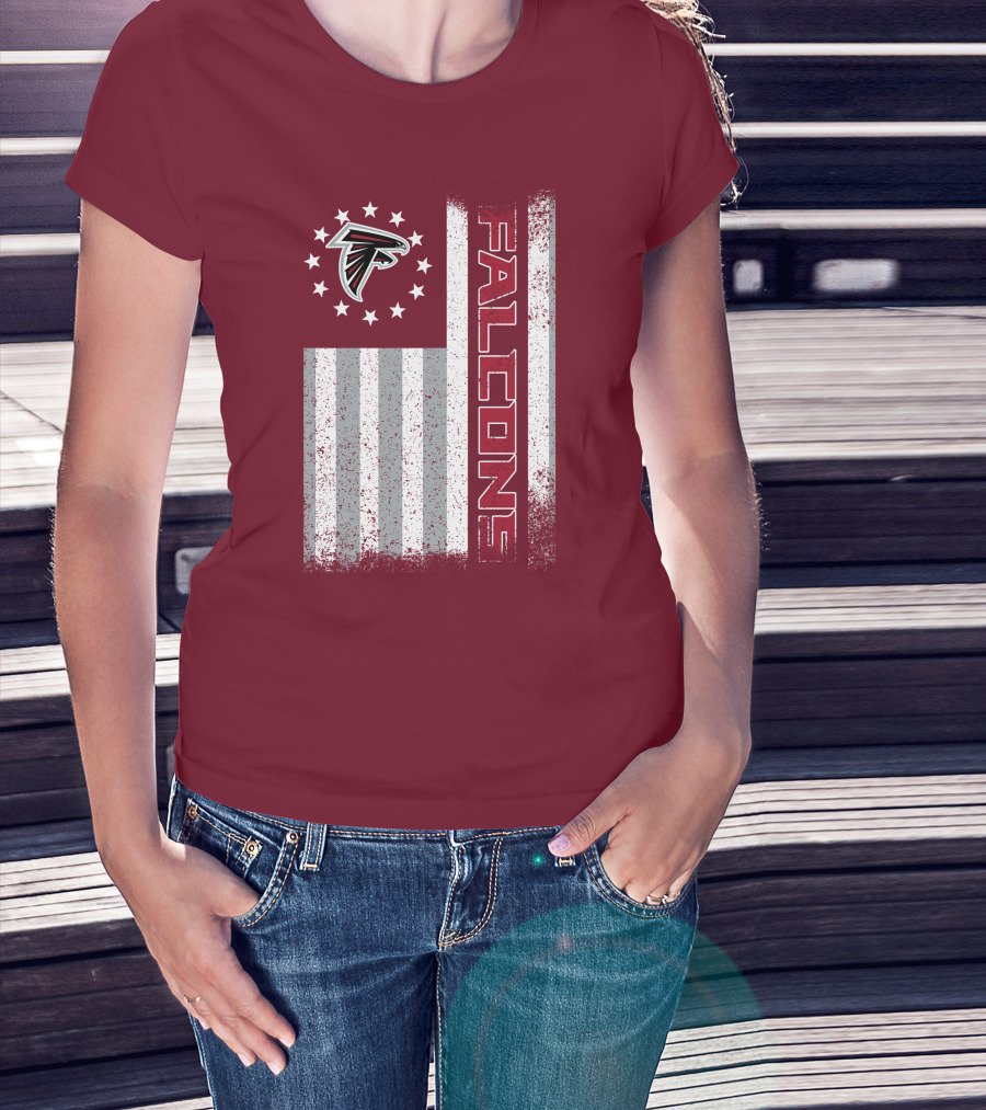 Atlanta Falcons American Flag Stars And Stripes T-Shirt