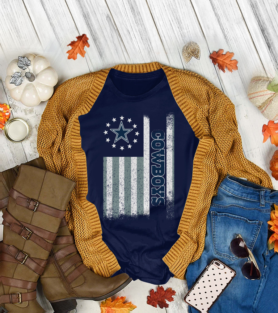 Dallas Cowboys American Flag Star Stripes T-Shirt