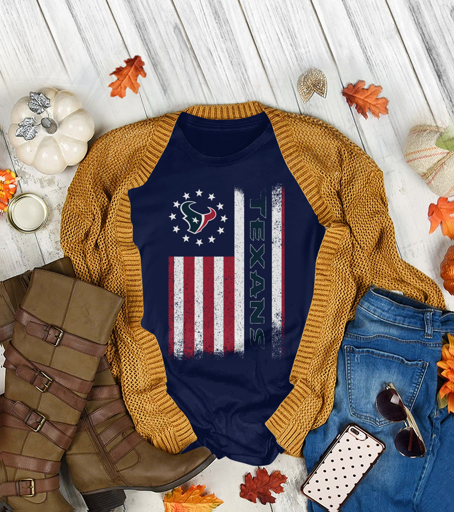 Houston Texans American Flag Texans T-Shirt
