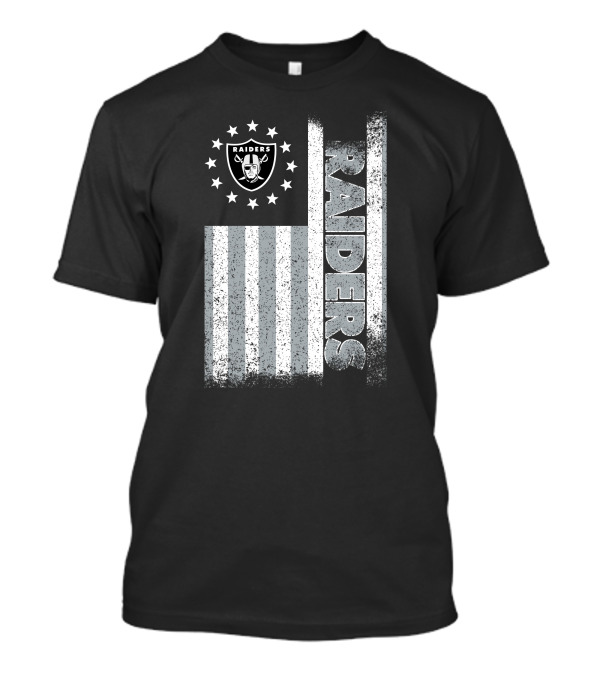 Las Vegas Raiders American Flag Stars And Stripes Logo Edition T-Shirt
