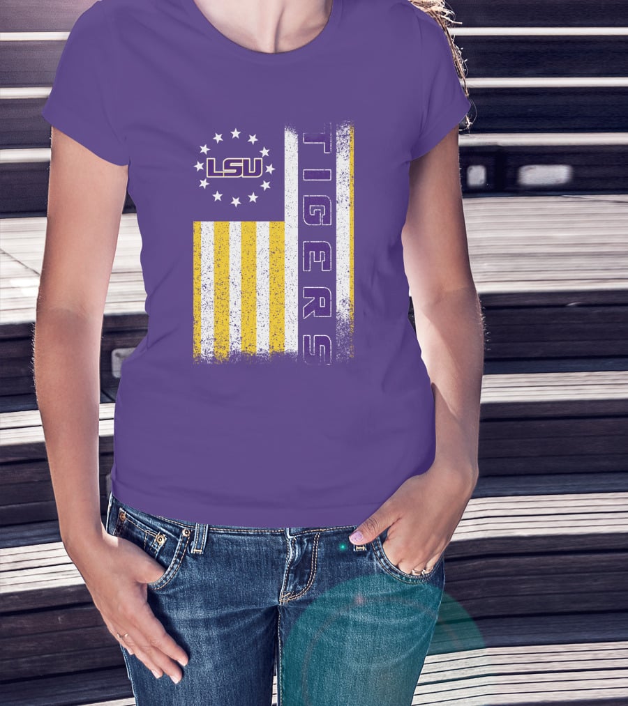 Lsu Tigers Stars And Stripes T-Shirt