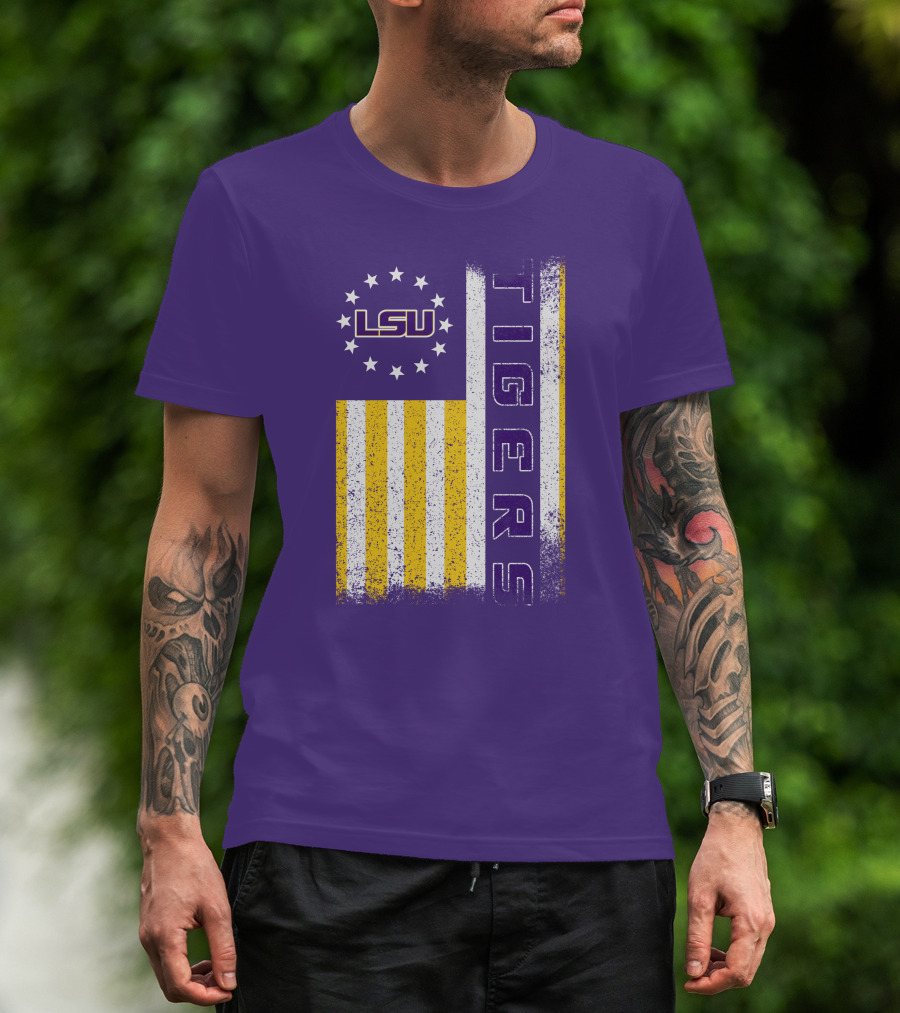 Lsu Tigers Stars And Stripes T-Shirt