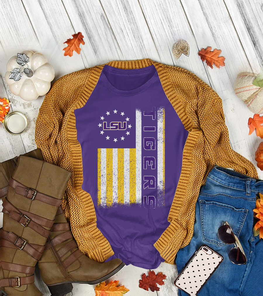 Lsu Tigers Stars And Stripes T-Shirt