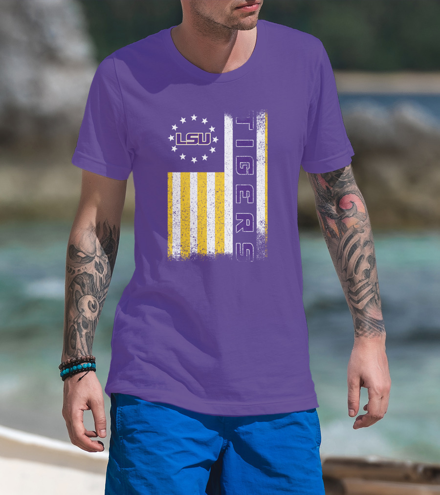 Lsu Tigers Stars And Stripes T-Shirt