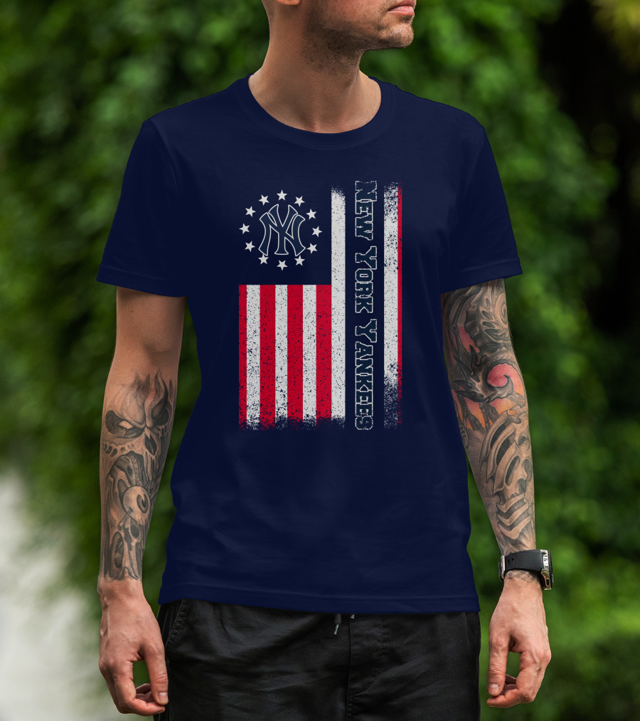 New York Yankees American Flag Stars And Stripes T-Shirt