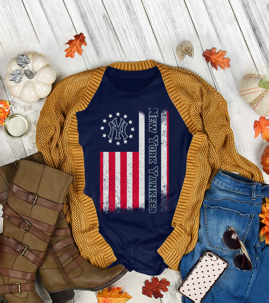 New York Yankees American Flag Stars And Stripes T-Shirt