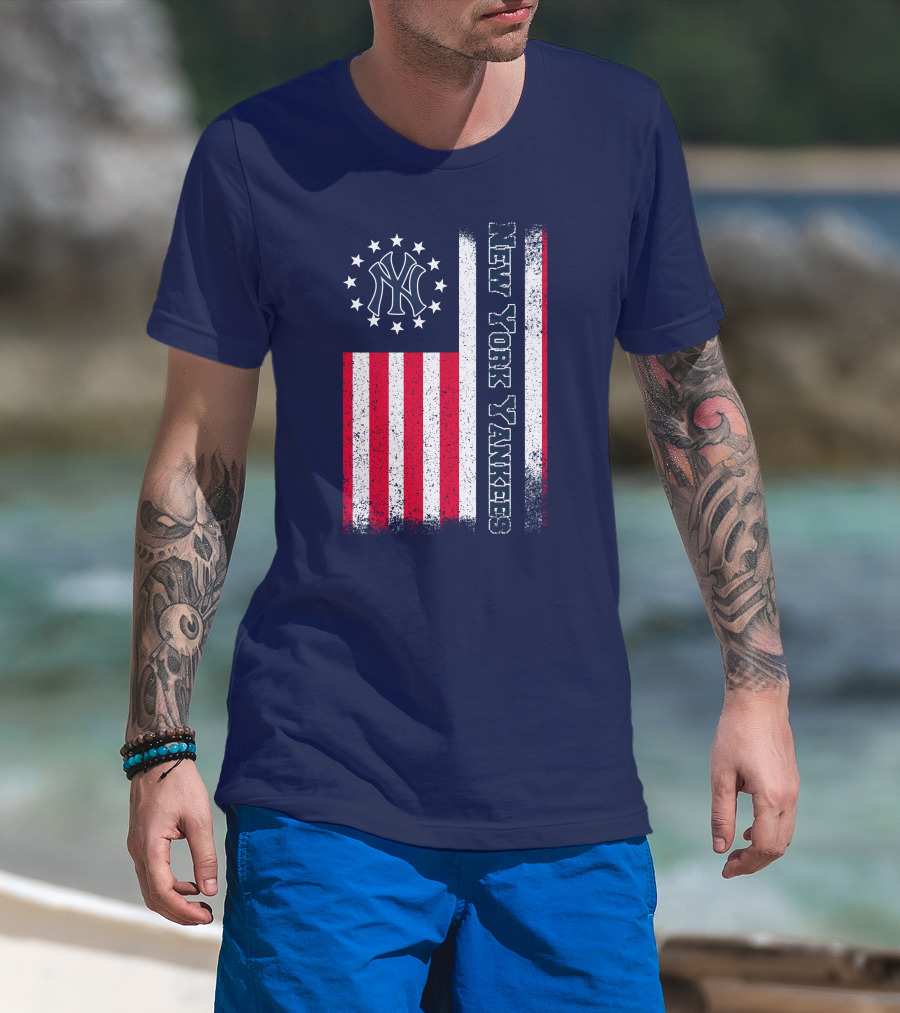 New York Yankees American Flag Stars And Stripes T-Shirt