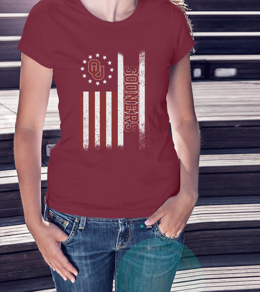 Oklahoma Sooners Ou Stars And Stripes Flag T-Shirt