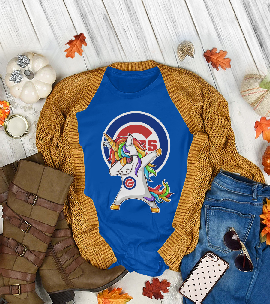 Chicago Cubs Unicorn Dabbing T-Shirt