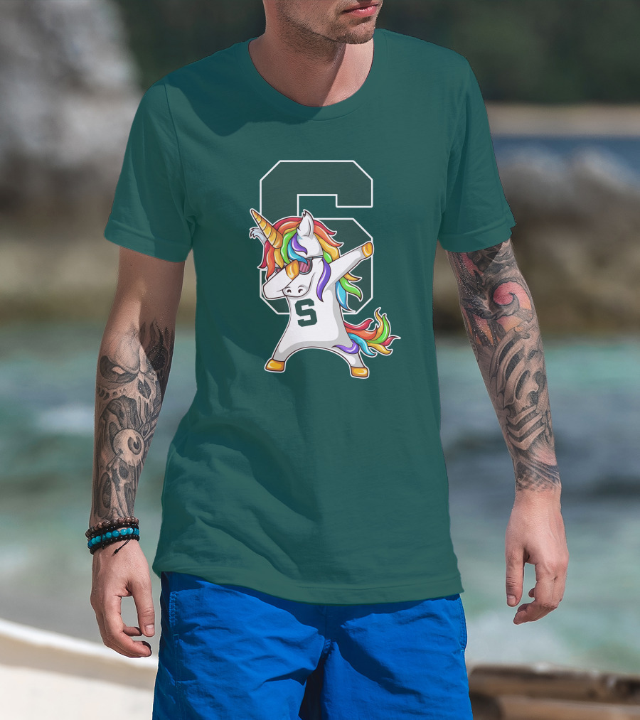 Michigan State Spartans Unicorn Dabbing S T-Shirt