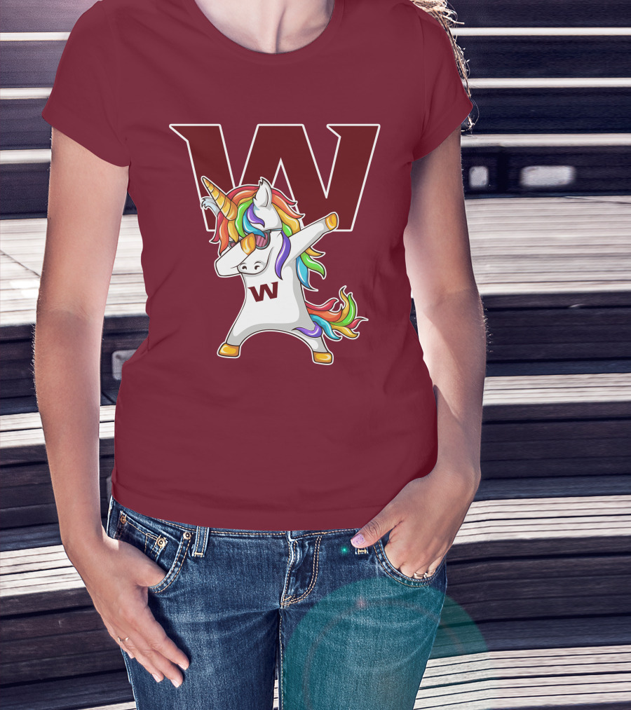 Washington Football Team Unicorn Dabbing W T-Shirt
