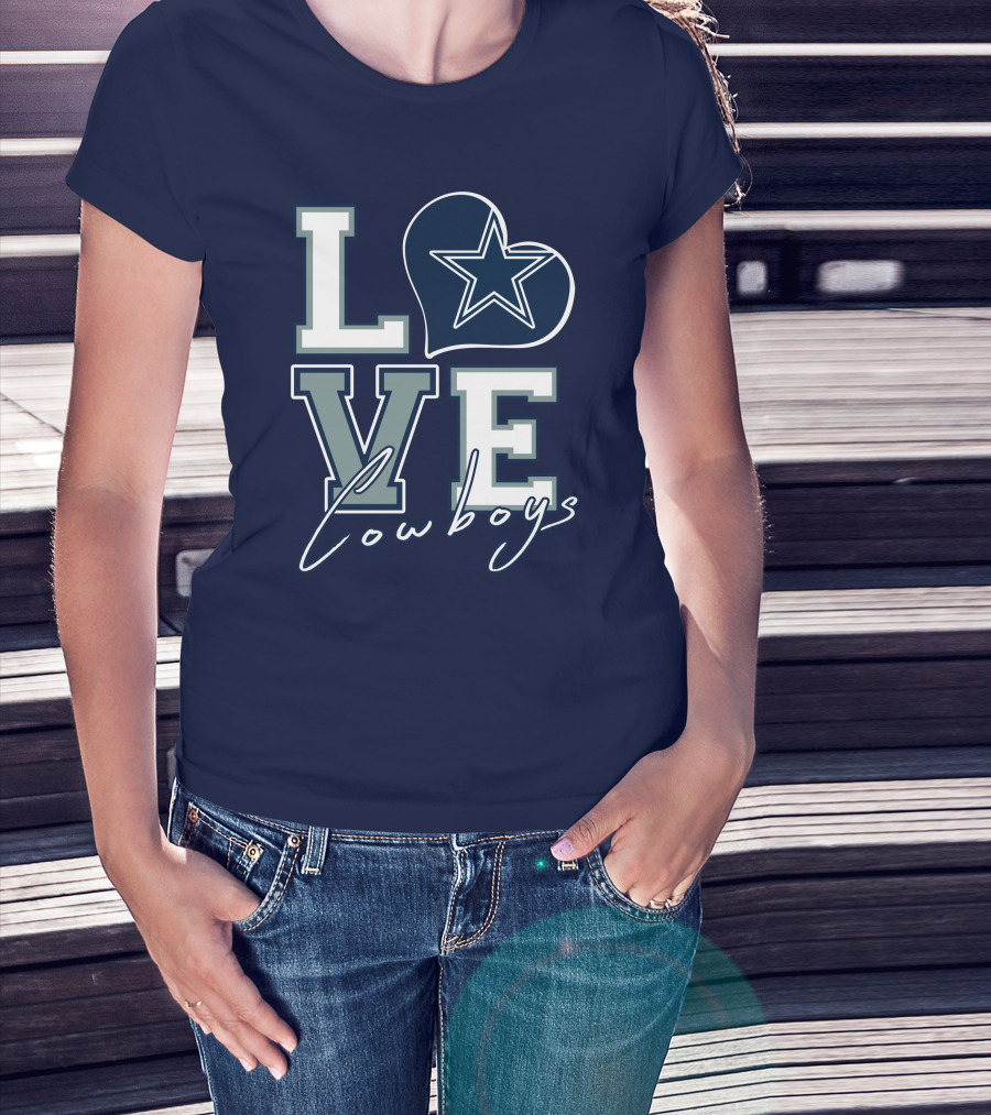 LOVE Cowboys Star Heart Dallas Cowboys T-Shirt
