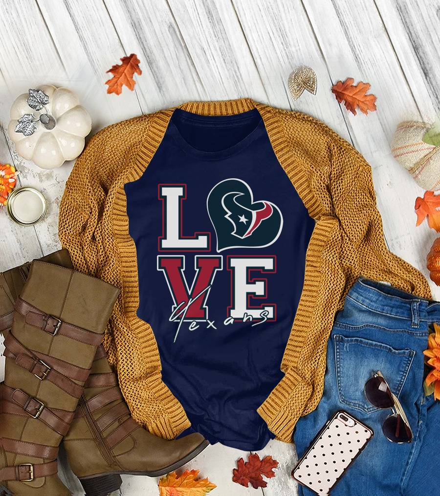 LOVE Houston Texans Logo NFL T-Shirt