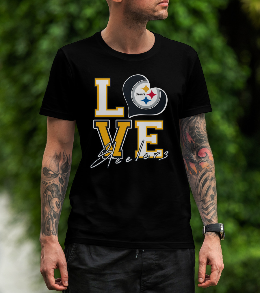 Steelers Love Pittsburgh Steelers Heart T-Shirt