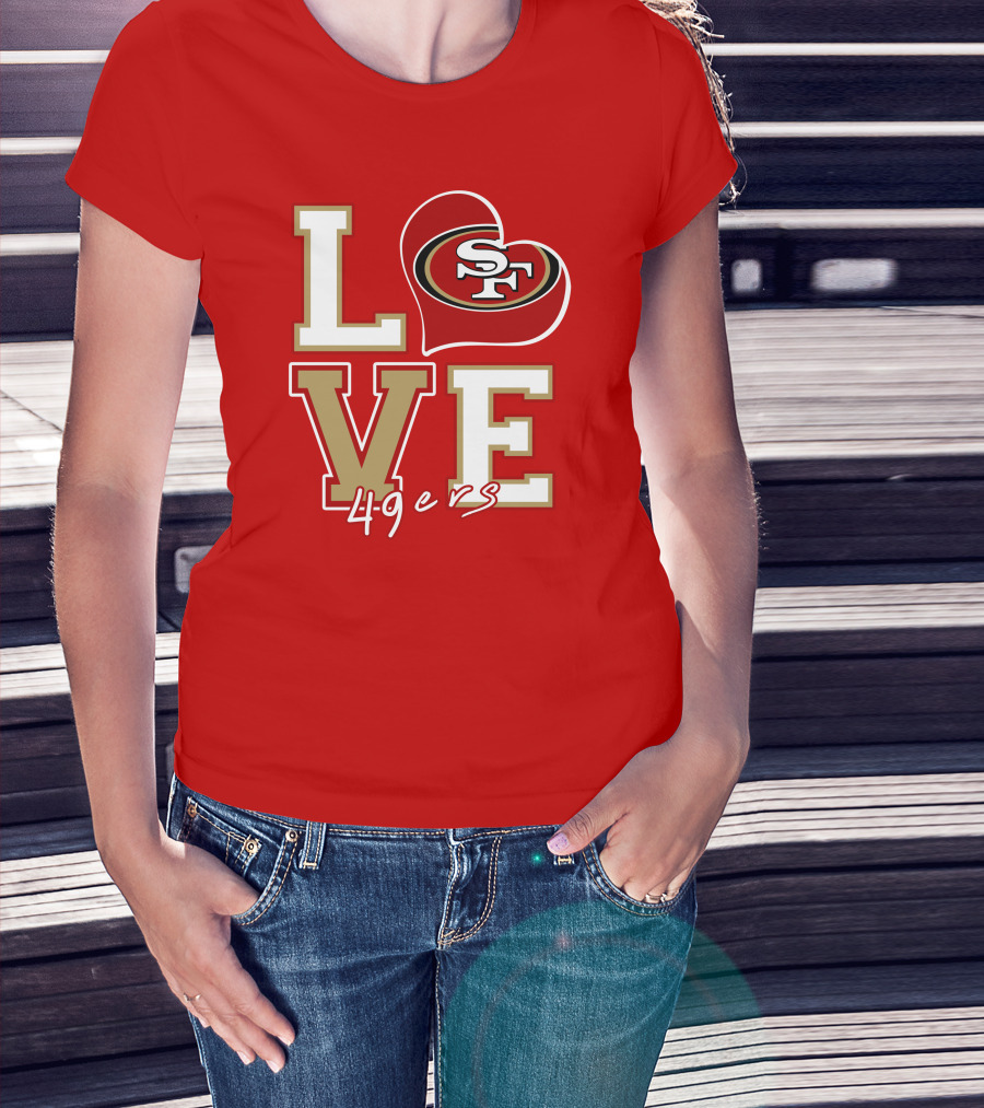 Love San Francisco 49ers Heart Sf 49ers T-Shirt
