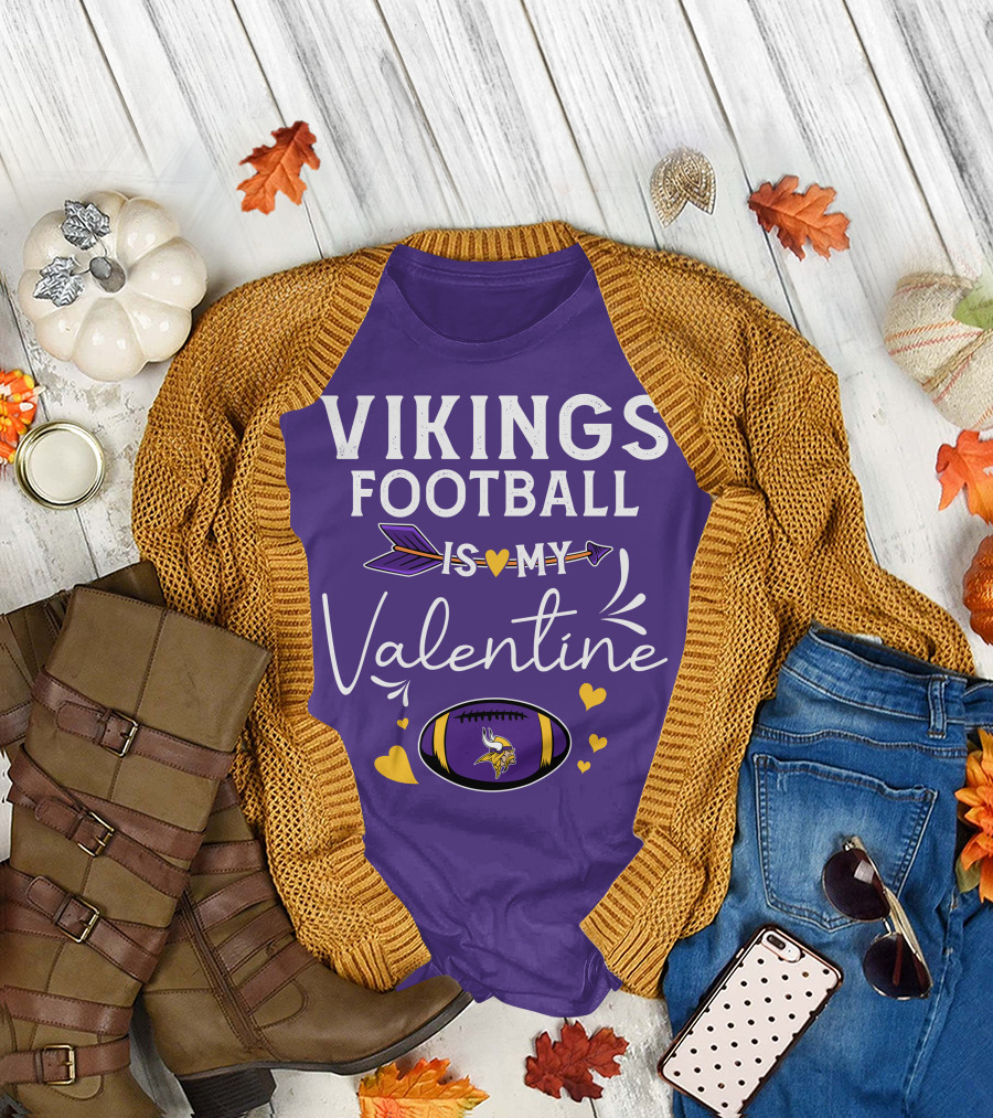 Vikings Football Is My Valentine T-Shirt