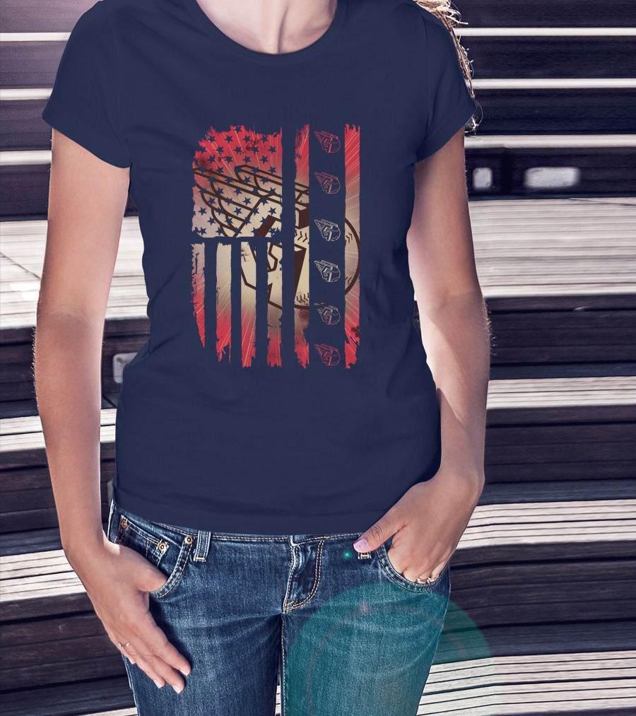 Cleveland Guardians American Flag Stripes Stars Baseball T-Shirt