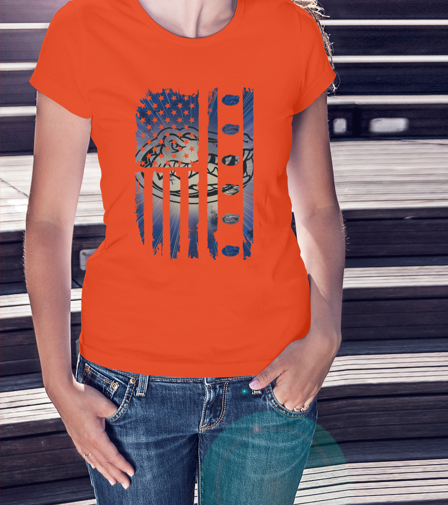 Florida Gators American Flag Stars Stripes T-Shirt