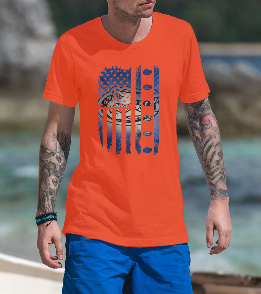 Florida Gators American Flag Stars Stripes T-Shirt
