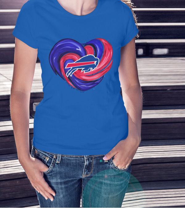 Buffalo Bills Heart Swirl T-Shirt