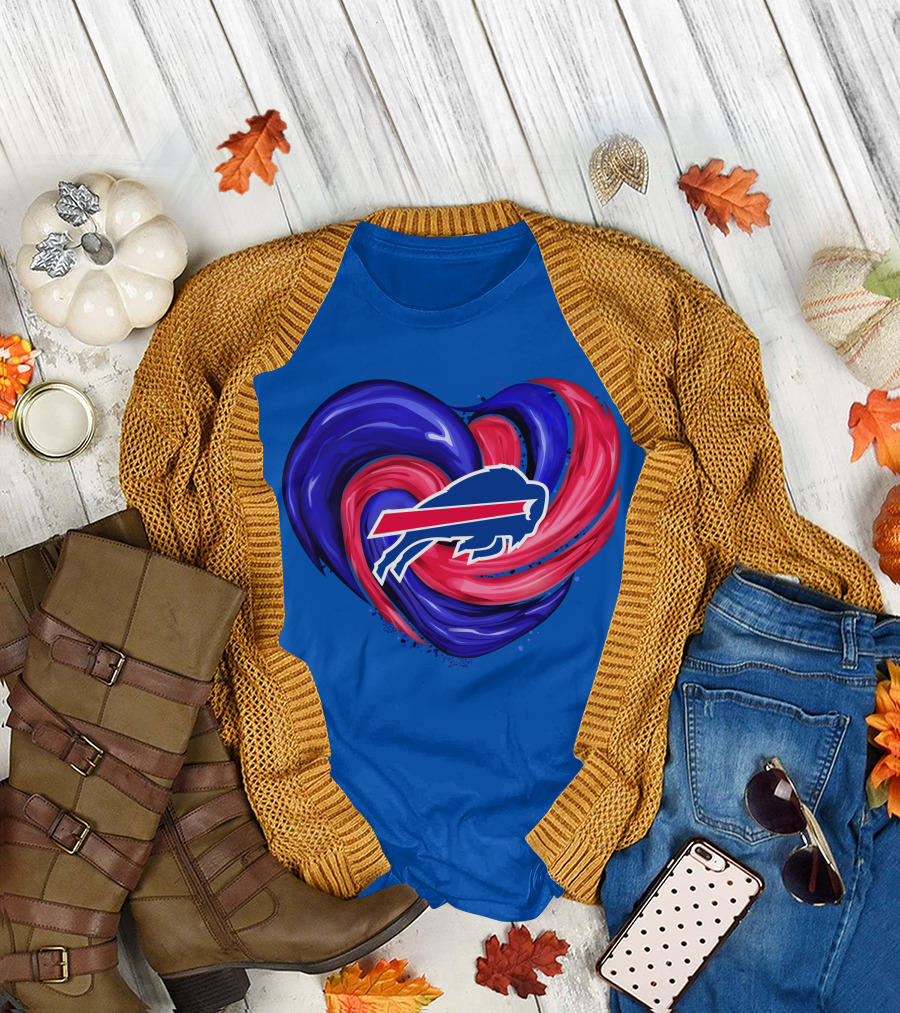 Buffalo Bills Heart Swirl T-Shirt