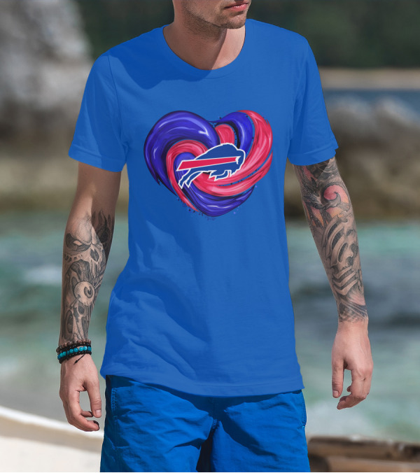Buffalo Bills Heart Swirl T-Shirt