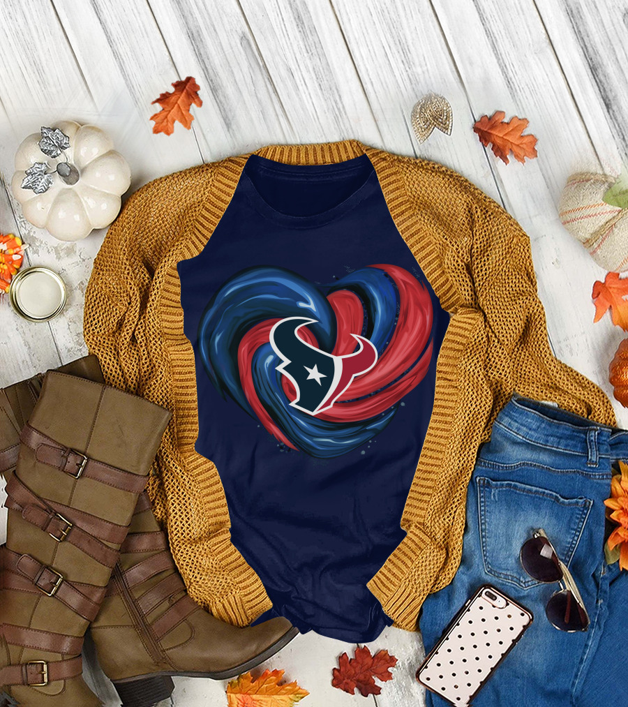 Houston Texans Tornado Heart T-Shirt