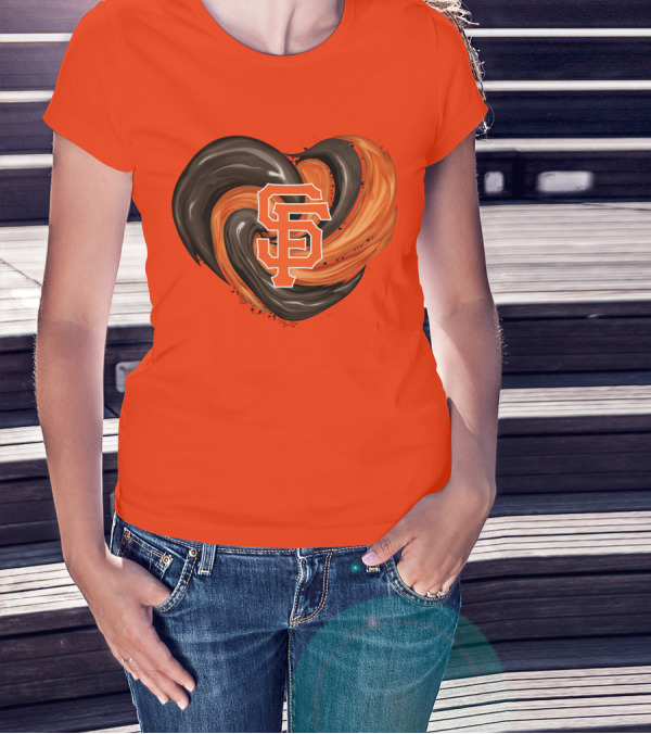 San Francisco Giants Heart Logo Swirl T-Shirt